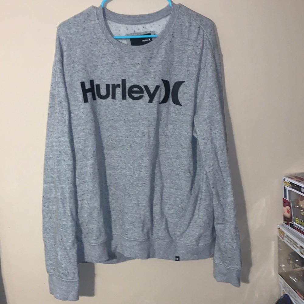 Hurley Large Gray Crewneck spotted